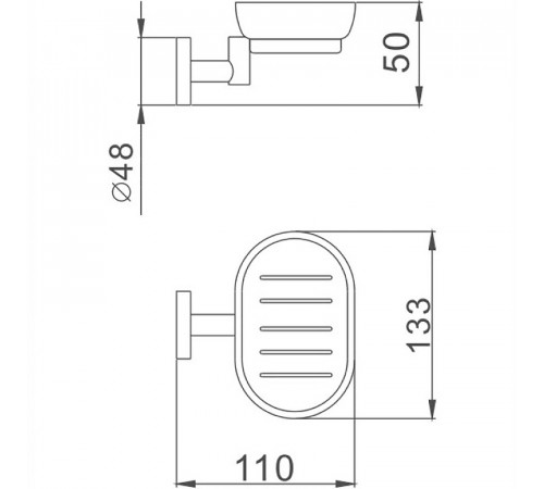 Мыльница Haiba HB1702 Хром