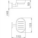 Мыльница Haiba HB1702 Хром