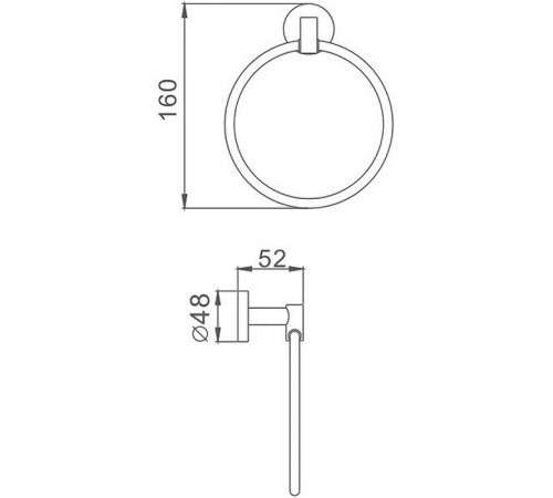 Кольцо для полотенец Haiba HB1704 Хром