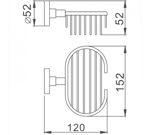 Мыльница Haiba HB1702-1 Хром