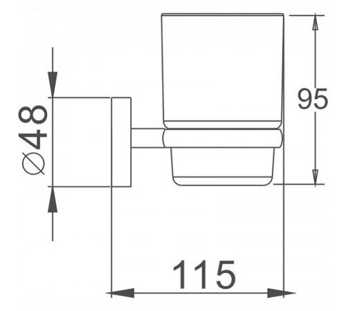 Стакан для зубных щеток Haiba HB1706 Хром