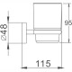 Стакан для зубных щеток Haiba HB1706 Хром