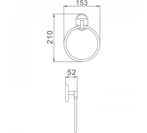 Кольцо для полотенец Haiba HB1904 Хром