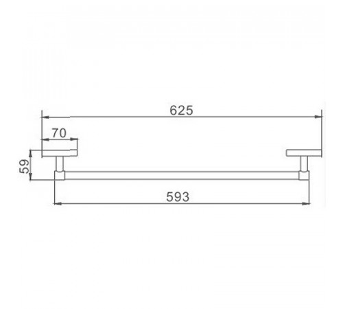 Полотенцедержатель Haiba HB1901 Хром