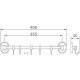 Вешалка для полотенец Haiba HB1915-5 Хром