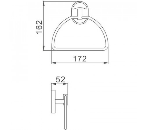 Кольцо для полотенец Haiba HB1904-2 Хром