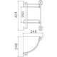 Стеклянная полка Haiba HB1907-2 угловая Хром