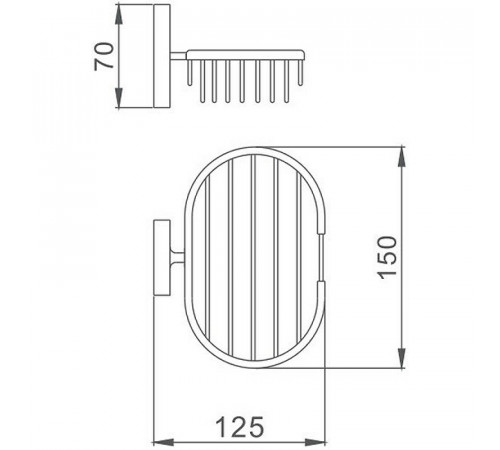 Мыльница Haiba HB1902-2 Хром