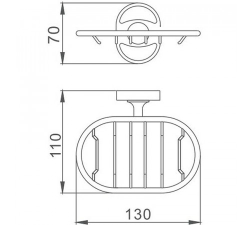 Мыльница Haiba HB1902-1 Хром