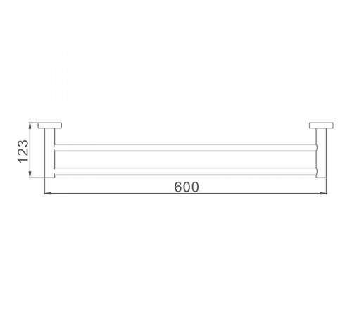 Полотенцедержатель Haiba HB1909 двойной Хром