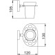 Стакан для зубных щеток Haiba HB1906 Хром