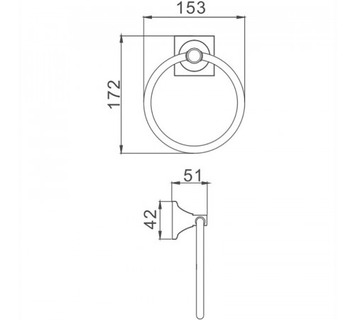 Кольцо для полотенец Haiba HB8504 Хром