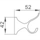 Двойной крючок Haiba HB8505 Хром