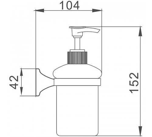 Дозатор для жидкого мыла Haiba HB8527 Хром