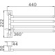 Полотенцедержатель Haiba HB8614 поворотный Хром