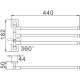 Полотенцедержатель Haiba HB8613 поворотный Хром