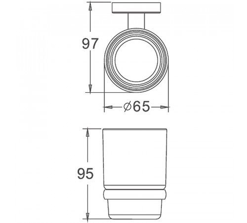 Стакан для зубных щеток Haiba HB8606 Хром