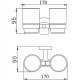 Стакан для зубных щеток Haiba HB8708 двойной Черный