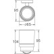 Стакан для зубных щеток Haiba HB8706 Черный