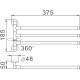 Полотенцедержатель Haiba HB8713 поворотный Черный