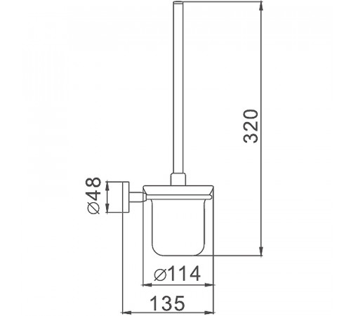 Ершик для унитаза Haiba HB8710 Черный