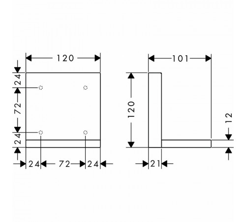 Полка Axor ShowerCollection 40872000 Хром