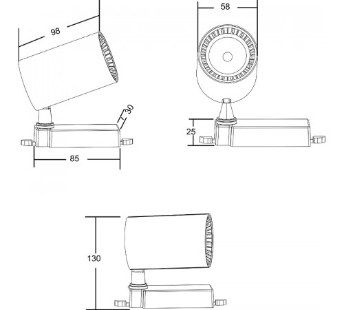 Трековый светильник Maytoni Single phase track system Unity Vuoro TR003-1-6W4K-S-B Черный