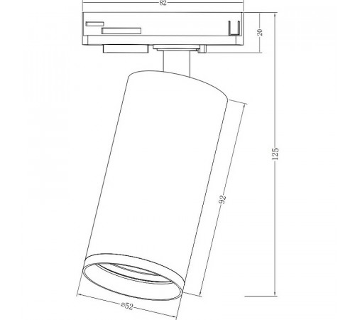 Трековый светильник Maytoni Single phase track system Focus S TR020-1-GU10-W Белый