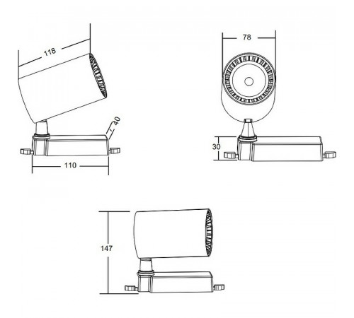 Трековый светильник Maytoni Single phase track system Vuoro TR003-1-12W3K-B Черный