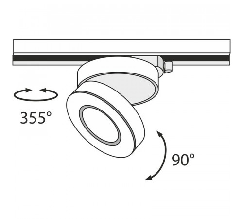 Трековый светильник Maytoni Single phase track system Magic TR006-1-12W3K-B4K Черный