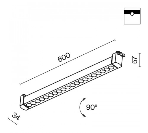 Трековый светильник Maytoni Single phase track system Unity Points Rot TR010-1-20W3K-M-W Белый