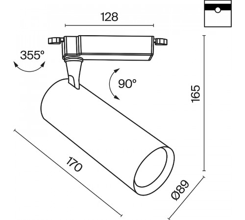 Трековый светильник Maytoni Single phase track system Unity Vuoro TR003-1-36W4K-S-W Белый