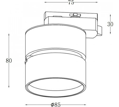 Трековый светильник Maytoni Single phase track system Onda TR007-1-12W4K-B Черный