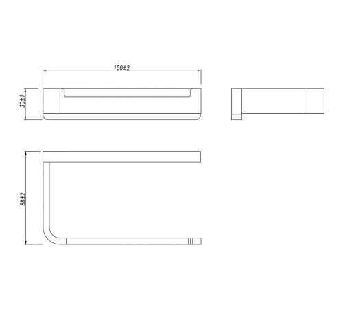 Держатель туалетной бумаги Lemark Smooth Line 9726009 Графит