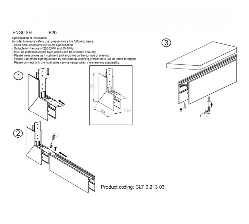 Соединитель угловой внешний Crystal Lux Space CLT 0.213 03 BL Черный