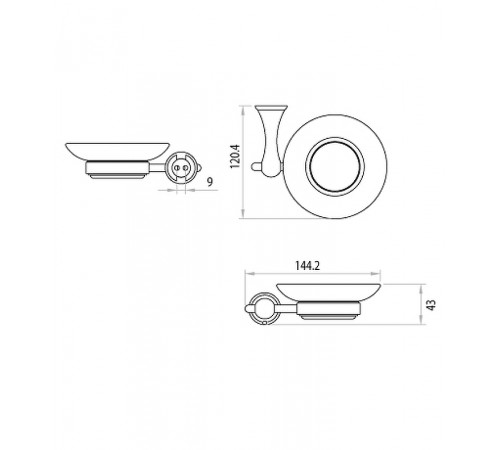 Мыльница Lemark Standard LM2143C Хром