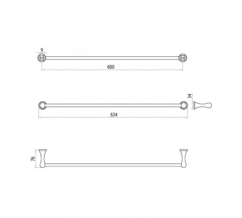 Полотенцедержатель Lemark Standard LM2138C Хром