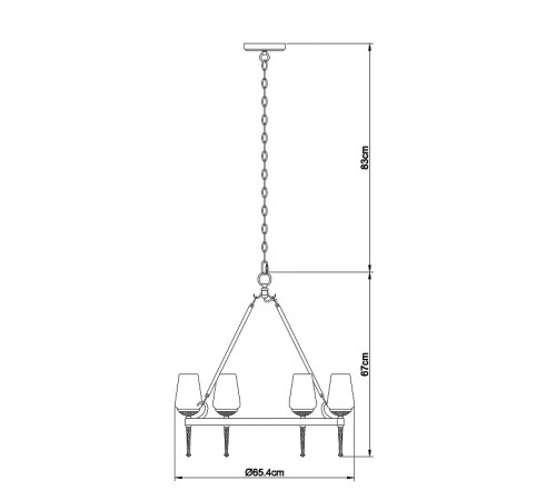 Люстра Artelamp Stefan A1722SP-6BA Прозрачная Античный черный