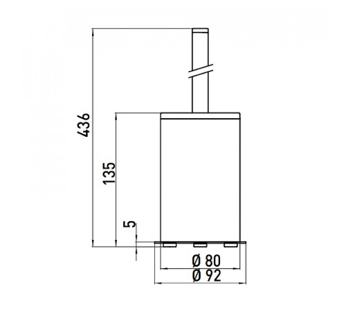 Ершик для унитаза Emco System2 3515 001 01 Хром