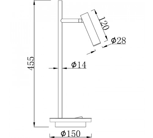 Настольная лампа Maytoni Table Floor Estudo Z010TL-L8B3K Черная