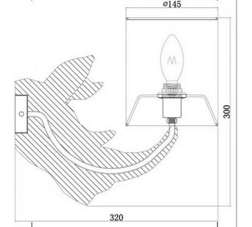 Настенный светильник Maytoni Table Floor Nashorn MOD470WL-01B Черный