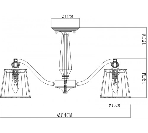 Люстра Artelamp Talitha A4047PL-5CC Белая Хром