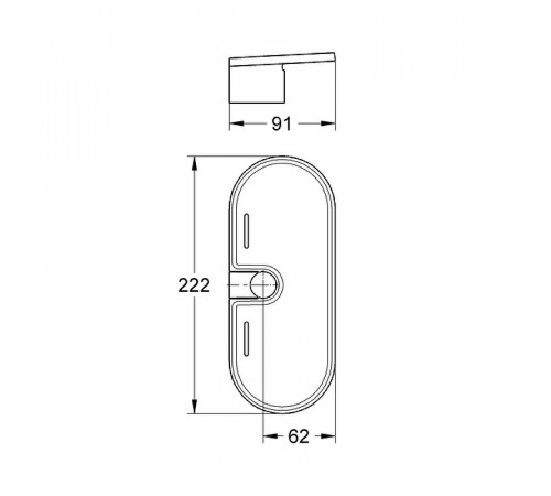 Полочка Grohe Tempesta Classic 27596000 на душевую штангу Прозрачная