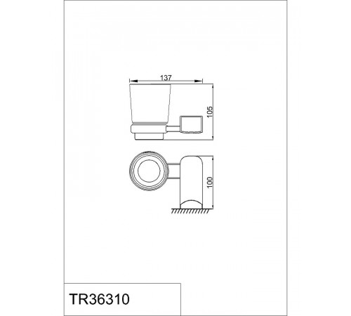 Стакан для зубных щеток Rush Thira TR36310 Хром