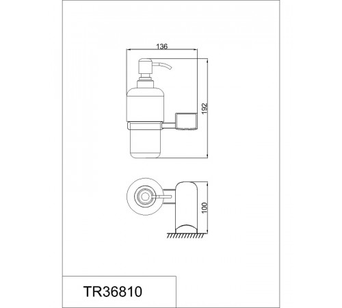 Дозатор для жидкого мыла Rush Thira TR36810 Хром