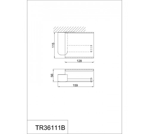 Держатель туалетной бумаги Rush Thira TR36111B с крышкой Хром