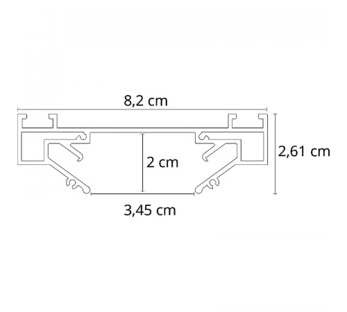 Профиль Artelamp Track accessories A630205 Серый