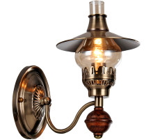 Настенный светильник Artelamp Trattoria A5664AP-1AB Прозрачный Античная бронза