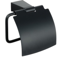 Держатель туалетной бумаги Fixsen Trend FX-97810 с крышкой Черный матовый