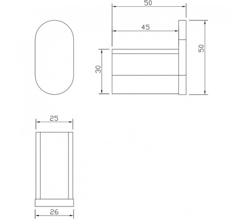 Крючок Milacio Ultra MCU.960.SS Нержавеющая сталь